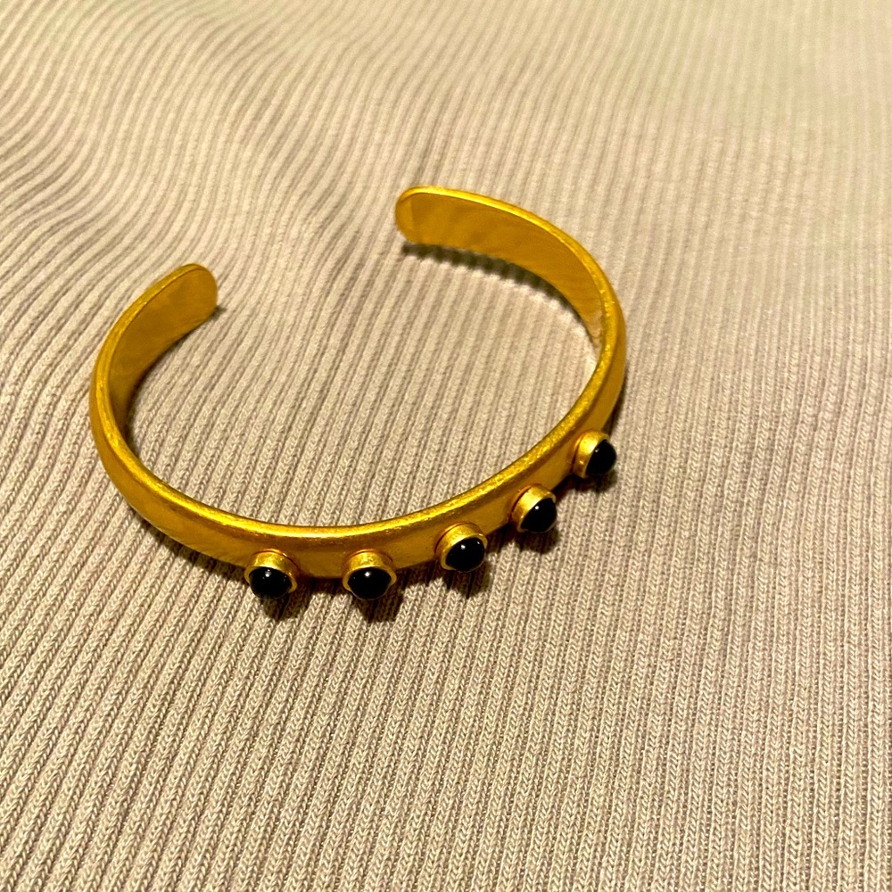 Madewell Black Stone Gold Cuff